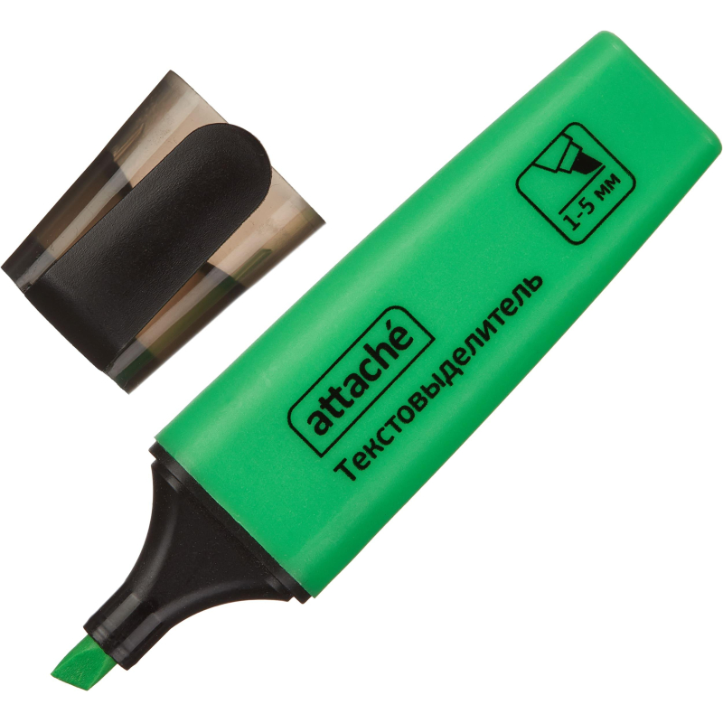 Текстовыделитель Attache Colored 1-5мм зеленый 1/12 629202