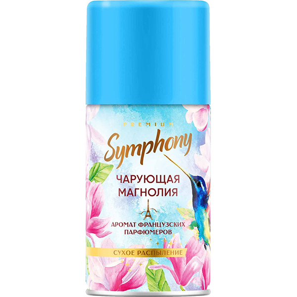 Сменный баллон для освежителя "Симфония Премиум" Чарующая магнолия, 250см3, 1/12, 395892
