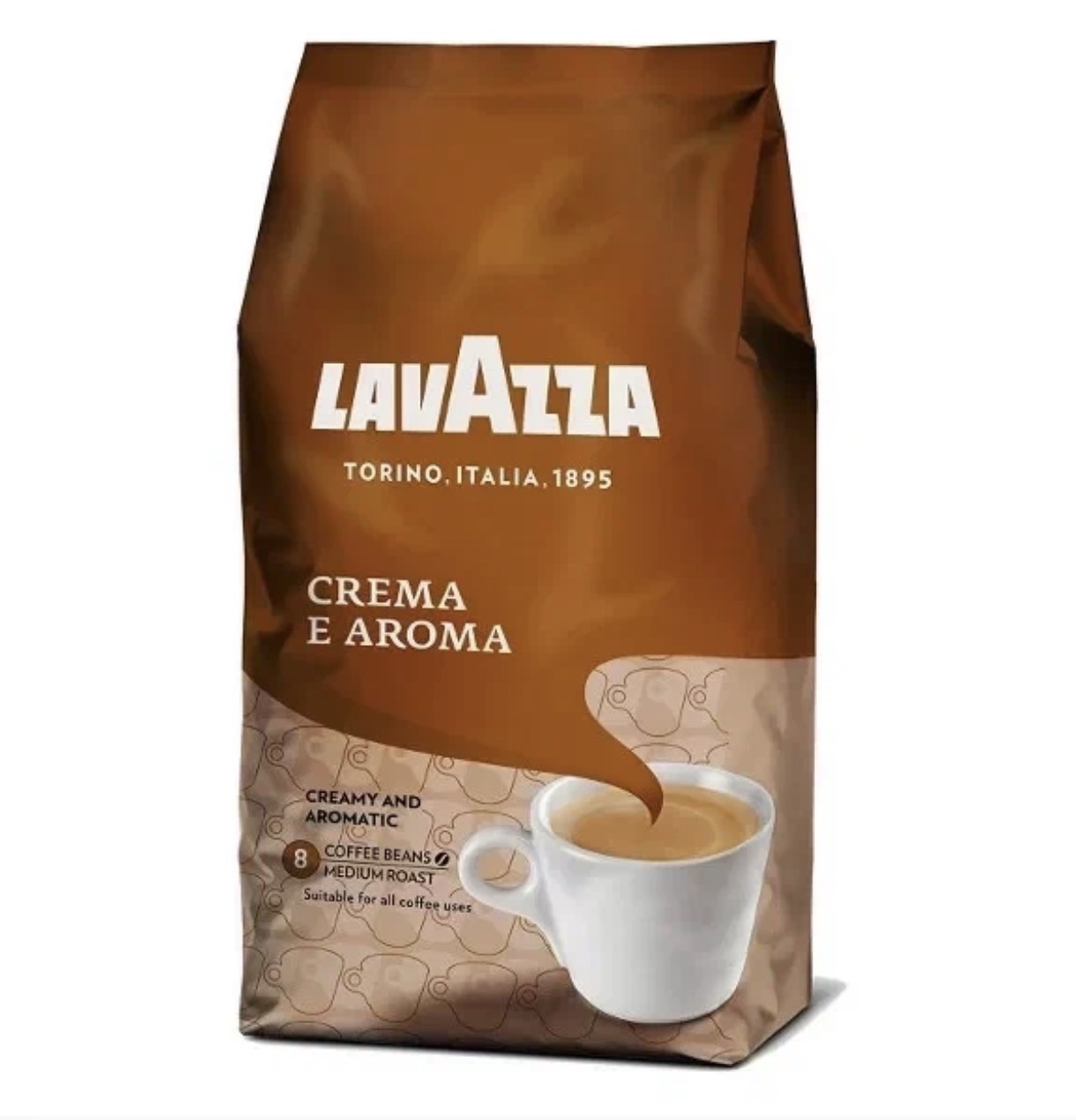 Кофе в зернах LAVAZZA CREMA E AROMA, вакуумная упаковка, 1000г, 160730