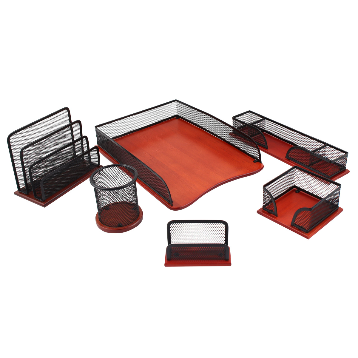 Набор настольный KLERK 6 предметов, подарочный, металл/дерево, цвет черный, 232580