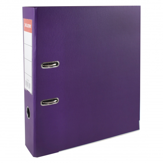 Сегрегатор А4 Klerk 75мм БАКЛАЖАН ПВХ с карманом на корешке, 2-стор, 205996/60, 164590