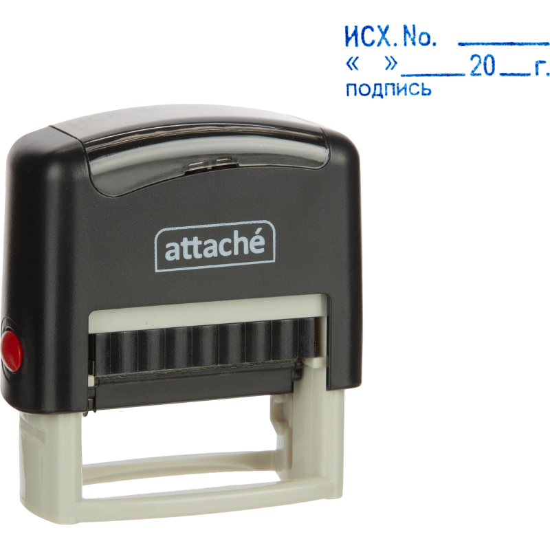 Штамп исх. №  "__"____20__г.ПОДПИСЬ, 11х35мм Attache, 1766874