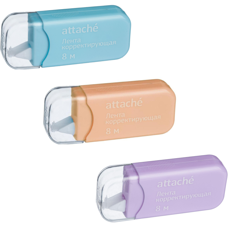 Корректирующая лента 5мм*8м Attache Economy, цвет пастель ассорти, 1140947