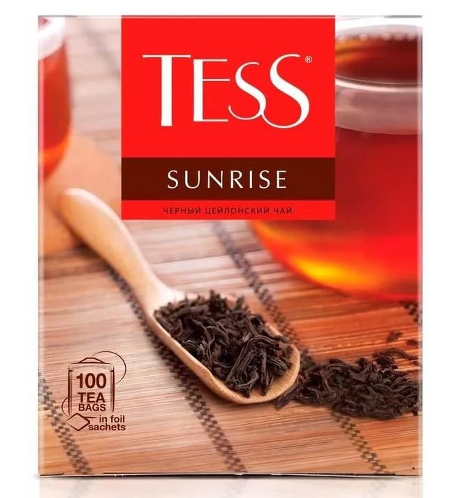 Чай TESS Sunrise черный пакетированный, 100х1,8г, 457345, 246029