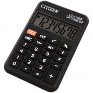 Калькулятор карманный CITIZEN LC-110NR 8 разрядов питание от батарейки 58*88*11мм черный 268470