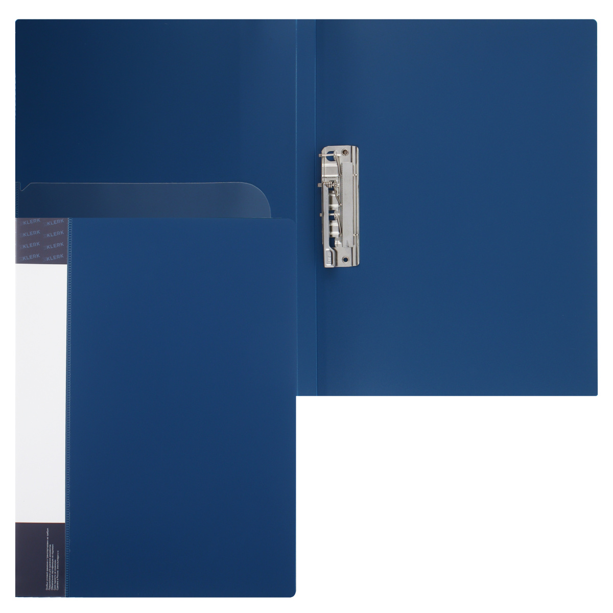 Папка с зажимом KLERK А4 15мм 700мкм, синяя, 190925