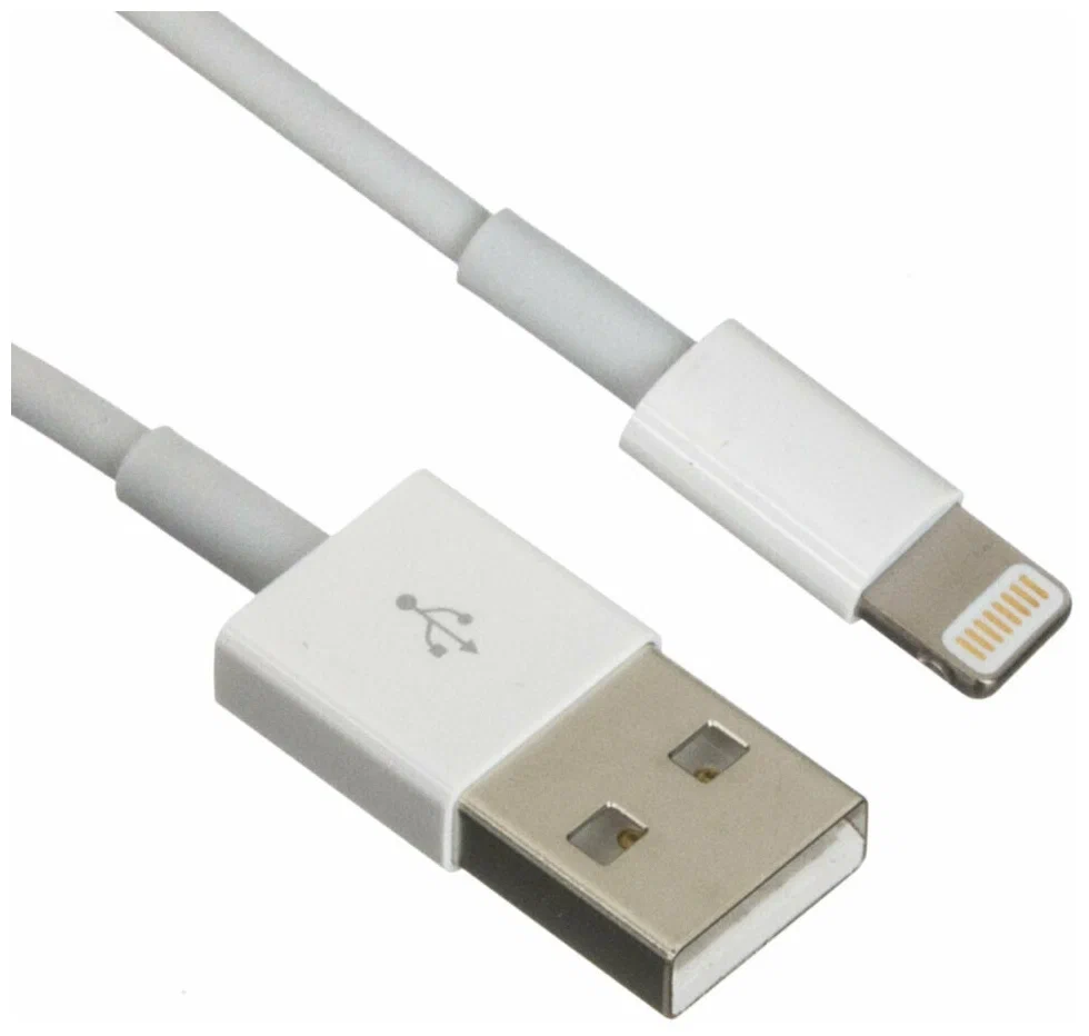 Кабель Smartbuy Flow3D USB(AM) - Lightning(M) для Apple в оплетке 2A output 1м белый, 308159
