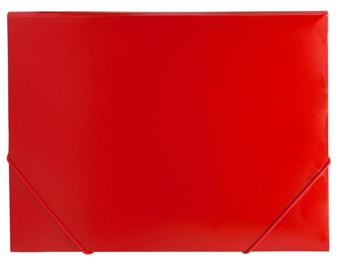 Папка на резинке КОНСУЛ А4, 500мкм, красная, пластик, 0317