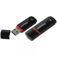 Память 64GB Smart Buy "Crown" USB 2.0 Flash Drive, черный SB64GBCRW-K 227880