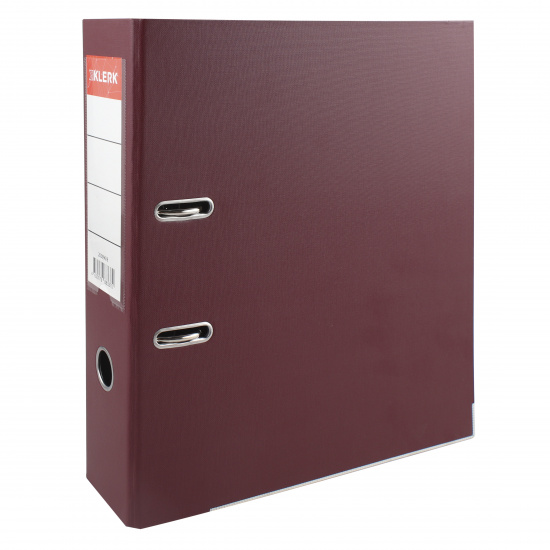 Сегрегатор А4 Klerk 75мм БОРДОВЫЙ ПВХ с карманом на корешке, 2-стр, 164588