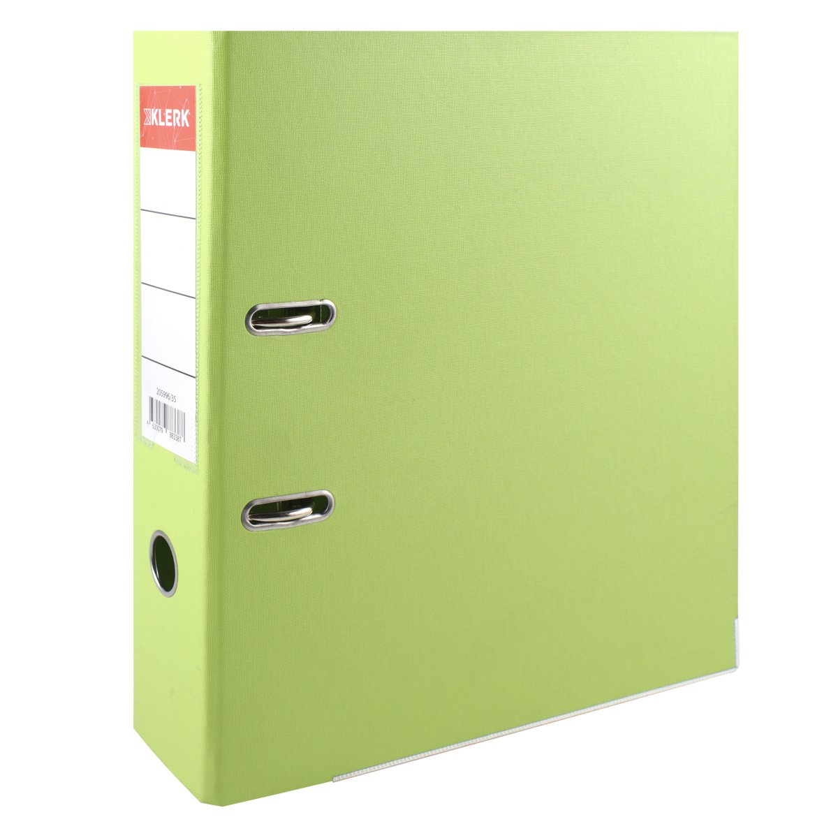 Сегрегатор А4 Klerk 75мм САЛАТОВЫЙ ПВХ с карманом на корешке, 2-стор, 205996/35, 164589