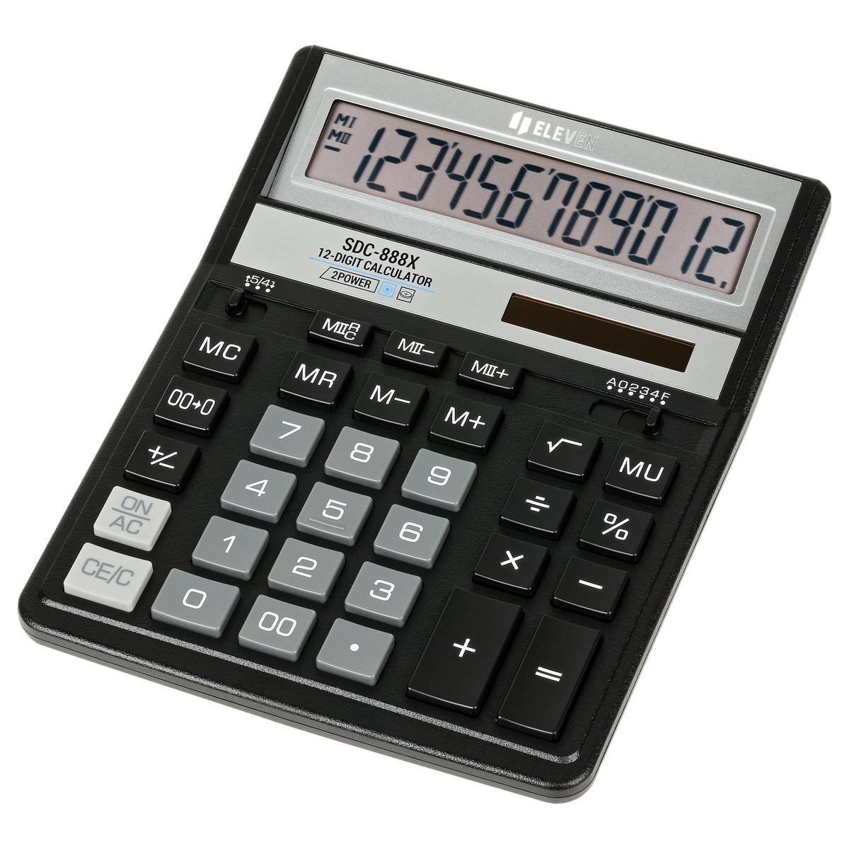 Калькулятор карманный Eleven SDC-888X-BK 12 разряд., 158*203*31мм, черный, 339222