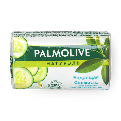 Мыло туалетное "Палмолив (Palmolive)" Зеленый чай+огурец 90гр, 1/6/12, 391607