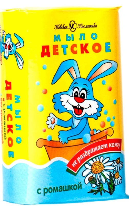 Мыло туалетное детское Невская косметика "Заяц" ромашка, 90гр, 1/72, 10151, 186