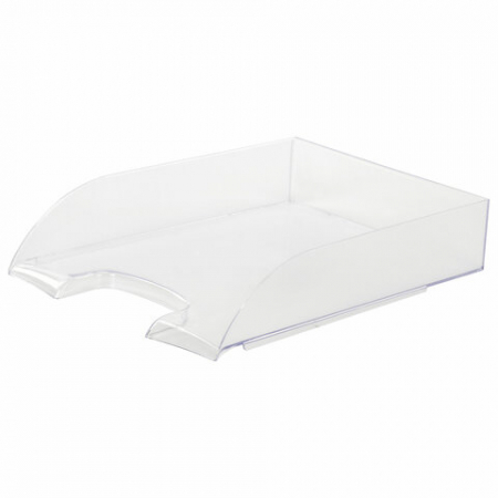 Лоток д/бумаг горизонтальный BRAUBERG "Office style", 320х245х65 мм, прозрачный, 237288
