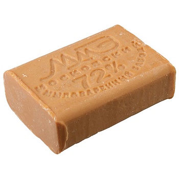 Мыло хозяйственное КОРИЧНЕВОЕ 200гр 72% БЕЗ УПАКОВКИ 1/60 136436