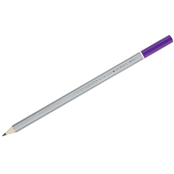 Карандаш ч/г Красин "Архитектор" T (H) шестигранный, заточен., серебро, 348641