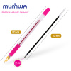 Ручка шариковая MunHwa "MC Gold" 0,5мм розовая, грип, ВМС-10, 1/12, 235081