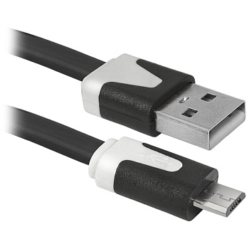 Кабель Defender USB08-03P USB2.0 (A) - microUSB (B), 1м, черный,270537