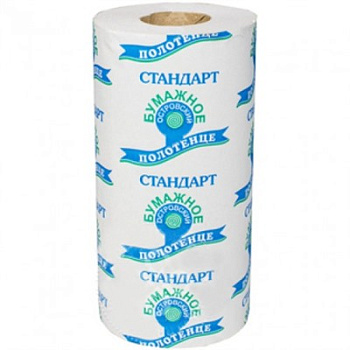 Полотенца бум Островский Стандарт 1-сл, серые, 35м, 1/24 393123