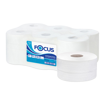 Т/б Focus Mini Jumbo 2 слойн 170м/рул (Т2) тиснение, белая, 1/12, 299953