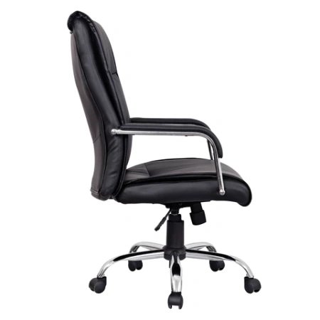 Кресло офисное  BRABIX "Space EX-508", экокожа, хром, черное, 530860