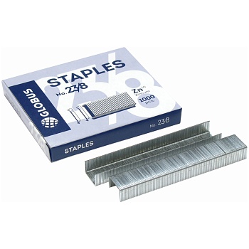 Скобы д/степлера №23/8 Globus, оцинкованные 1000шт, 323679