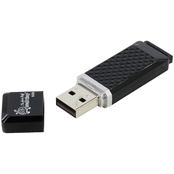 Память 8Gb, Smart Buy "Quartz", USB 2.0 Flash Drive, черный, SB8GBQZ-K, 222382