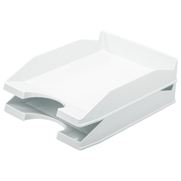 Лоток д/бумаг горизонтальный BRAUBERG "Modern" КОМПЛЕКТ 2 шт., 346х254х61 мм, серый, 238025