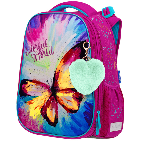 Ранец Berlingo Expert "Colorful butterfly" 37*28*16см, 2 отдел, 2 карм, анатом спинка RU06105 313305