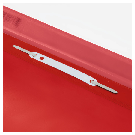 Папка-скоросшиватель с перфорацией А4 Стамм 160мкм, красная с прозрачным верхом, 343194