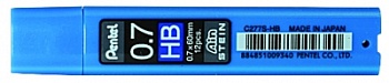 Грифели для механических карандашей PENTEL AIN Stein, 12шт., 0,7мм, HB, C277S-HB