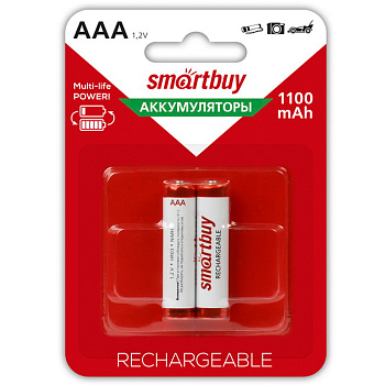 Батарейка-аккумулятор Smartbuy ААА (HR06) 1100mAh мизинчиковые 1/2 281654