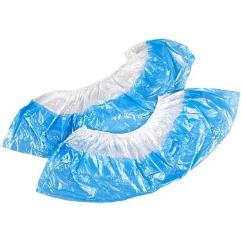 Бахилы одноразовые "OfficeClean Двойные" 80мкм размер 39*14см, 1упак/50пар, (УПАКОВКАМИ) 295488