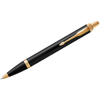 Ручка шариковая Parker "IM Black GT" 1мм синяя, кнопочн., подар. уп.,246608