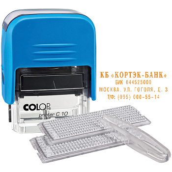 Штамп самонаборный 4 стр Printer 20C SET COLOP 1 касса пластик 14*38мм 1/25 163181