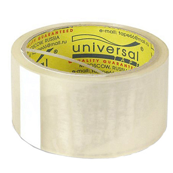 Клейкая лента 75мм*80м прозрачная Universal 1/48 393943