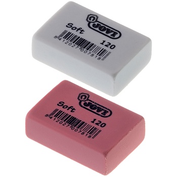 Ластик JOVI "Soft", прямоугольный, натуральный каучук, 42,5*28,5*13,5мм 120/281525