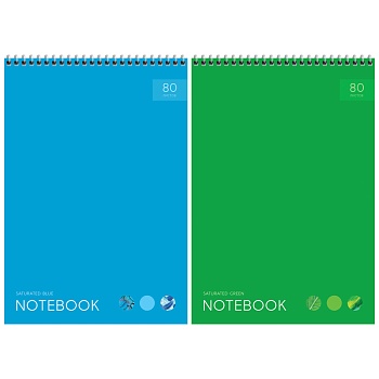 Блокнот А4 80л. на гребне ArtSpace "Моноколор. Яркие акценты", твердая подл., Б4к80гр_27697, 285230