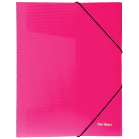 Папка на резинке Berlingo "Neon" А4, 500мкм, неоновая розовая, 239881