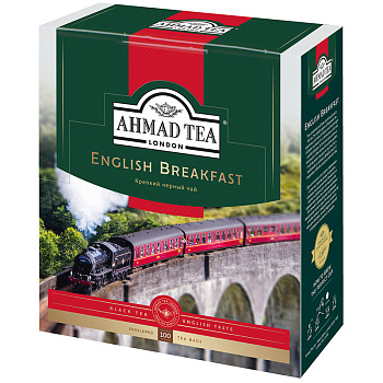 Чай Ахмад "English Breakfast" черный, 100пак. с нит., 1/12, 620210