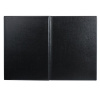 Папка адресная "НА ПОДПИСЬ", А4, черная,  ПВХ, увеличенная вместимость до 100 л, 127153