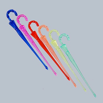 Шпажка Пика "Зонтик", 90мм, цветн. ПС, 300 шт/уп, 0027