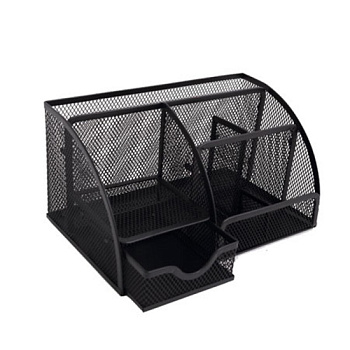 Подставка-органайзер KLERK, металлическая, 7 секций, черный, 190466