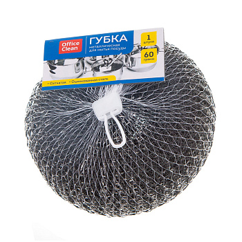Мочалка металлич. OfficeClean, большая, сетчатая, 1шт., 11*5см (60г), 265288