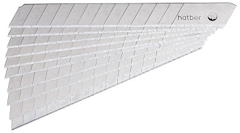 Лезвия для канцелярских ножей 9мм Hatber (комплект 10шт), 060168