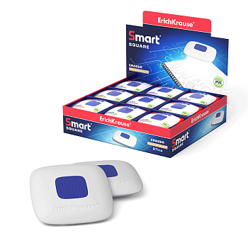 Ластик Erich Krause "Smart Square", квад., термопласт. резина, пласт. держ., 1/27, 45553