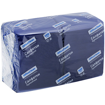 Салфетки бум 24*24см 1-сл 400л синие OfficeClean Professional 290890