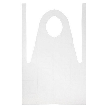 Фартук ПНД 75*120см БЕЛЫЙ 1/100шт, 394924