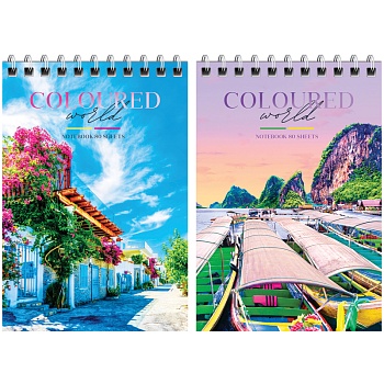 Блокнот А6 80л. на гребне ArtSpace Путешествия Coloured world, Б6к80гр_27941, 287428